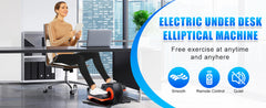 Under Desk Elliptical Machine, Electric Ellipse Leg Exerciser as Seen on Tv for Seniors with 12 Adjustable, Quiet Portable Elliptical Machine, Seated Pedal Exerciser with Remote Control